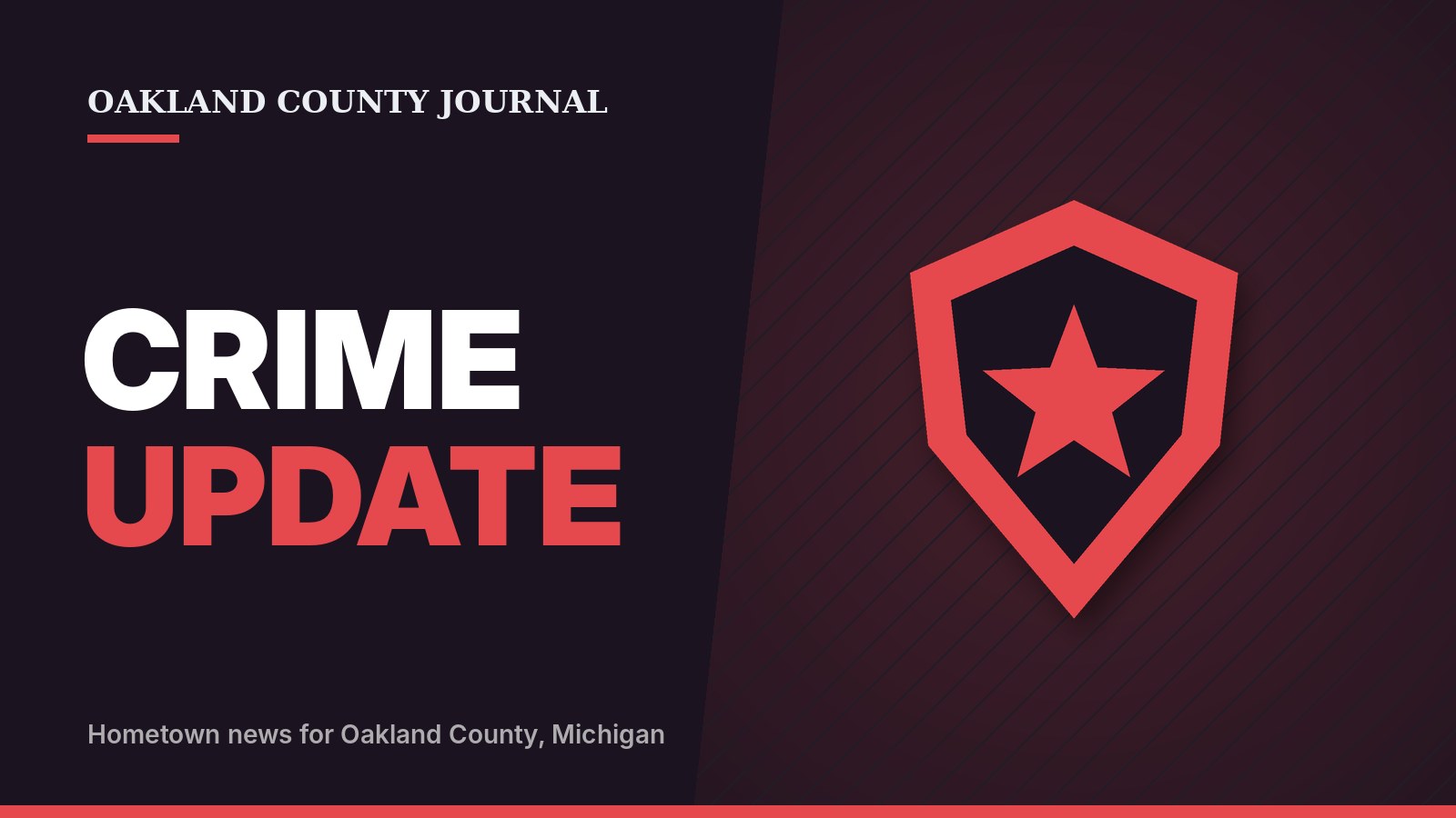Oakland County Journal Crime Update graphic